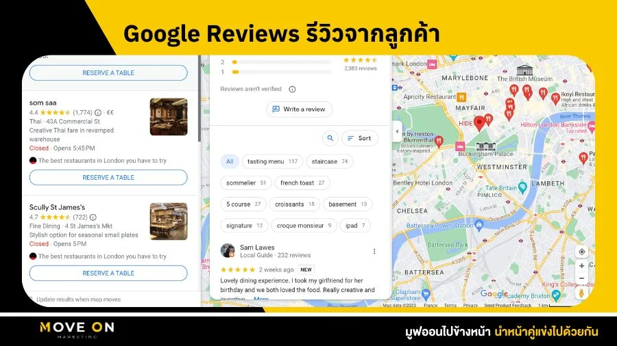 Google Reviews รีวิวจากลูกค้า