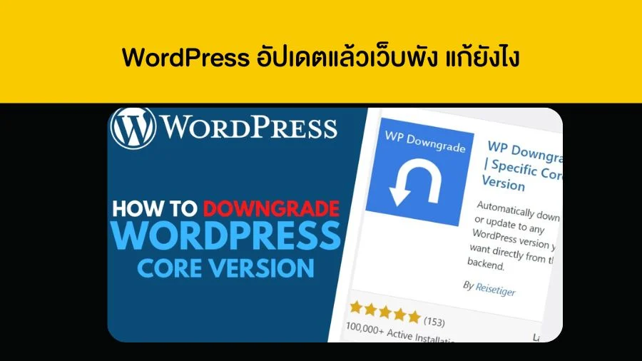 WordPress อัปเดตแล้วเว็บพัง แก้ยังไง